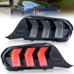 24-26 Ford Mustang S650 LED Tail Lights with Sequential Red Turn Signal (Fit For US Models)