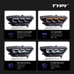 Car Headlights For Ford Mustang 2015-2022 LED Car Lamps Daytime Running Lights Dynamic Turn Signals Car Accessories - Image 3