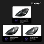 Car Lights For Porsche 718 Cayman Headlights Boxster 2016-2023 Upgrade New Style LED PLDS Lasers Head Lamps 2 PCS Plug and Play - Image 3