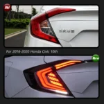 Car Lights For Honda 10th Civic Taillight LED Rear Tail Lamps Assembly 2016-2020 Start-up Dynamic Sequential Turn Signals - Image 2