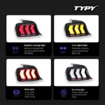 Car Lights For Ford Mustang Taillight RGB 2004-2009 LED Projetor Tail Lamp Daytime Running Light Automotive Accessories - Image 3