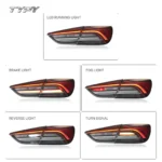 Car LED Tail Lights Assembly For Maserati Quattroporte 2013-2021 Upgrade New Rear Taillights Turn Signal Brake Lamp - Image 2