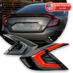 Car Lights For Honda 10th Civic Taillight LED Rear Tail Lamps Assembly 2016-2020 Start-up Dynamic Sequential Turn Signals