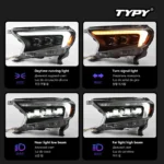 Car Headlights For 2016-2021 Ford Ranger Everest  LED Car Lamps Daytime Running Lights Dynamic Turn Signals Car Accessories - Image 3