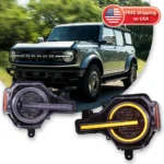 Car Headlight For Ford Bronco Headlight 2020-2024 LED Car Lamps Daytime Running Lights Dynamic Turn Signals Car Accessories