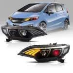 15-20 Honda Fit/Jazz 3th Gen(GK/GH/GP)  Dual Beam Projector [Benz Style] HeadLights With Demon Eyes Black