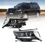 18-Present Toyota Land Cruiser Prado 4th Gen (GDJ150) Facelift JDM Dual Beam Projector Headlights Black
