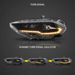 18-24 Ford Mustang 6th Gen Facelifted  LED Dual Beam Projector HeadLights Black - Image 4