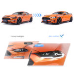 18-24 Ford Mustang 6th Gen Facelifted  LED Dual Beam Projector HeadLights Black - Image 6