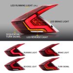 16-21 Honda Civic 10th Gen (FC1/FC2/FC5) Sedan LED Tail Light With Dynamic Welcome Lighting - Image 6