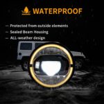07-17 Jeep Wrangler JK 7Inches LED Dual Beam Projector Headlights With Amber Turn Signal - Image 10