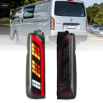 04-19 Toyota Hiace 5th Gen (H200) LED Tail Lights With Sequential Turn Signal Clear