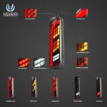 04-19 Toyota Hiace 5th Gen (H200) LED Tail Lights With Sequential Turn Signal Clear - Image 4