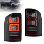 14-18 GMC Sierra 1500 2500HD 3500HD II Full LED Tail Lights With Dynamic Welcome Lighting Clear
