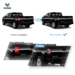 14-18 GMC Sierra 1500 2500HD 3500HD II Full LED Tail Lights With Dynamic Welcome Lighting Clear - Image 4