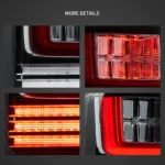 14-18 GMC Sierra 1500 2500HD 3500HD II Full LED Tail Lights With Dynamic Welcome Lighting Clear - Image 7