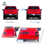 09-18 Dodge Ram 1500/2500/3500  II LED Tail Lights With Red Turn Signal - Image 6