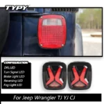Car Rear LED Tail Lights Fit For Jeep Wrangler CJ TJ YJ 1998-2006 Waterproof Led 12v Drl Reverse Tail Lamp Led Light - Image 5