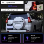 Car Styling for Toyota Prado Tail Lights 2010-2019 Prado LC150 LED Tail Lamp DRL Signal Brake Reverse auto Accessories - Image 3