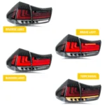 LED Tail Lights for Lexus RX350 RX330 2004-2009 2nd Gen Clear Rear Lamps Sequential Signal Start-up Animation Assembly - Image 2