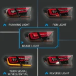 Car LED Lights Rear Tail Lamps For Honda Accord 10th Gen 2018 2019 2020 2021 2022 DRL Start-up Dynamic Light Turn Signal - Image 2