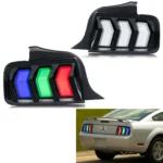 LED RGB Tail Lights for Ford Mustang S-197 2005-2009 Dynamic Animation Sequential Turn Signal Colorful Rear Lamps Assembly - Image 2