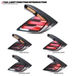 LED Tail Lights for Honda Civic Hatchback Type-R 2016-2020 Sequential Turn Signal Rear Lamps Assembly [Not Fit Sedan/Coupe] - Image 3