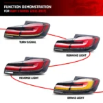 LED Tail Lights for BMW 5-Series F10 M5 2011-2016 Dynamic Animation Sequential Turn Signal Rear Lamps Assembly - Image 2