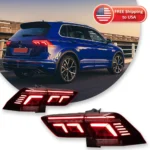 LED Taillight Upgrade Modified Full Tail Lamp Car Accessories For Volkswagen Tiguan 2017-2022 Dynamic Turn Signals