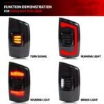 LED Tail Lights for Dodge Ram 2002-2005 1500 2500 3500 3rd Gen Dynamic Animation Sequential Turn Signal Rear Lamps Assembly - Image 2