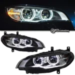 Car Styling Head Lamp for BMW X6 Headlights 2007-2013 E71 LED Headlight Projector AngelEye DRL Signal Automotive Accessories
