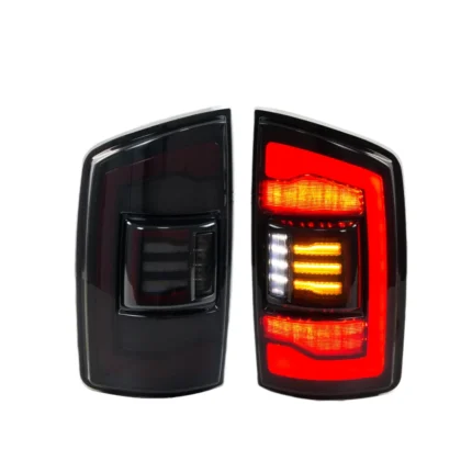 LED Tail Lights for Dodge Ram 2002-2005 1500 2500 3500 3rd Gen Dynamic Animation Sequential Turn Signal Rear Lamps Assembly