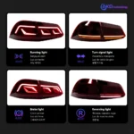 Car Lights for VW Touareg Led Tail Light 2011-2017 Touareg Rear Lamp DRL Dynamic Signal Reverse Automotive Accessories - Image 3