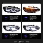 Car Styling Head Lamp for BMW F30 Headlights 2012-2019 F35 LED Headlight 320i 318i 325i DRL Angel Eye Automotive Accessories - Image 3