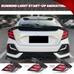 LED Tail Lights for Honda Civic Hatchback Type-R 2016-2020 Sequential Turn Signal Rear Lamps Assembly [Not Fit Sedan/Coupe] - Image 4