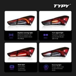 Car Tail Lights For Maserati Ghibli 2014-2020 LED Car Tail Lamps Daytime Running Lights Dynamic Turn Signals - Image 3