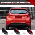 LED Tail Lights for Ford Fiesta 2008-2017 MK7 MK7.5 Dynamic Animation Sequential Turn Signal Rear Lamps - Image 3