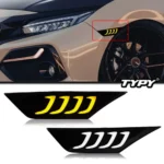 LED Side Marker Light For Honda Civic 2016-2021 Turn Signal Lamp Smoked Lens Yellow LED Turn Signal Car Accessories