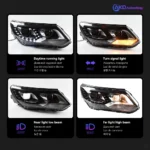 Car Styling for VW Tiguan Headlights 2013-2016 Tiguan LED Headlight DRL Hid Head Lamp Angel Eye Bi Xenon Beam Accessories - Image 3
