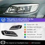 Auto Headlights for AUDI Q7 2006-20 15 LED High Beam Laser Lens LED DRL Running Water Turn Signal Lamp - Image 7