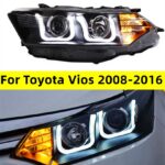 LED Headlight for Toyota Vios 2008-20 16 LED Headlights Signal Lights Day Running Light DRL Angel Eyes