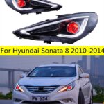LED Head Light Parts For Hyundai Sonata 8 2010-2014 Front Headlights Replacement DRL Daytime light Projector Facelift