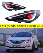 LED Head Light Parts For Hyundai Sonata 8 2010-2014 Front Headlights Replacement DRL Daytime light Projector Facelift