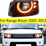 Car Headlights for Range Rover 20 05-20 13 LED Turn Signal Lights High Beam Angel Eye Head Lamp Replacement
