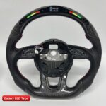 LED Racing Steering Wheel Compatible for Audi SQ5 Real Carbon Fiber - Image 4