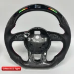 LED Racing Steering Wheel Compatible for Audi SQ5 Real Carbon Fiber - Image 8