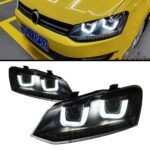 Car Head Lights Parts For VW Polo 20 11-20 18 LED Front Headlight Replacement DRL Daytime light Projector Facelift