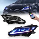 RGB Headlights For Toyota Camry 20 18-2023 With Seven Color Modified Headlight Assembly Streamer Signal Light Accessory - Image 3