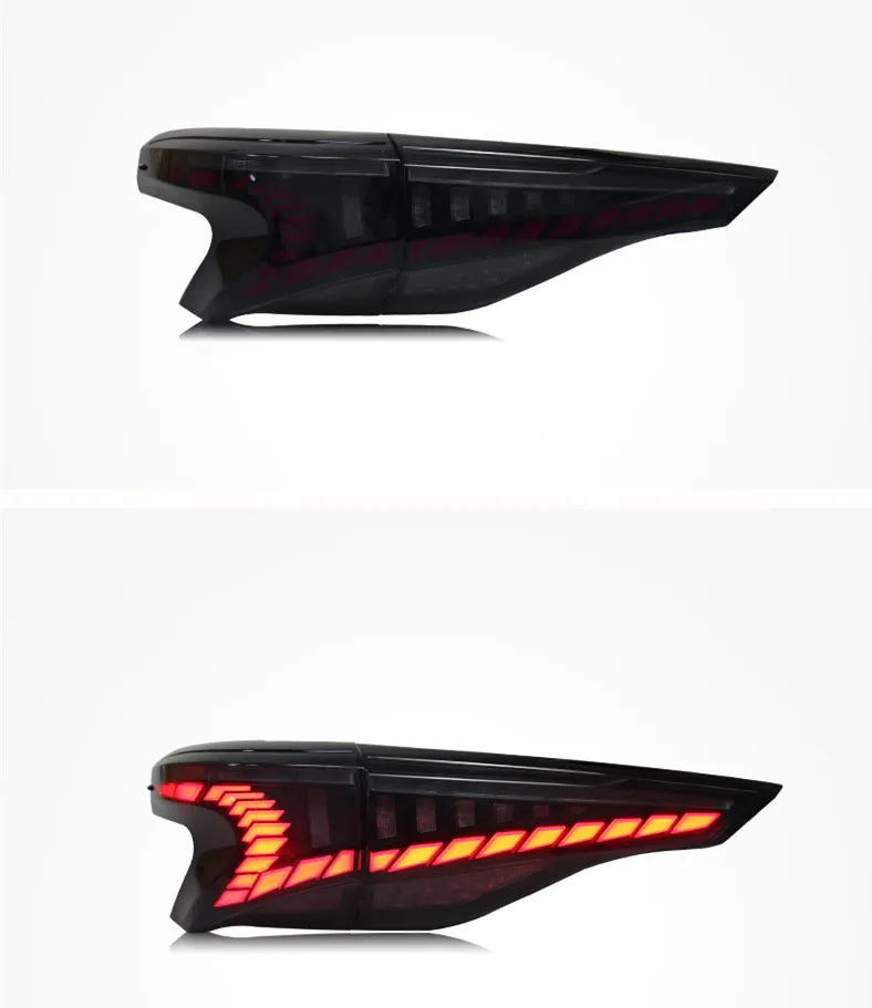 Car Styling Through Taillight For Toyota SIENNA 20 22 LED Brake Reversing Highlight Dragon Scale LED Streamer Turn Signal