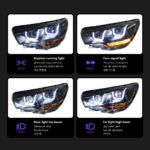 Headlight Assembly Citroen C4L Headlights 20 13-20 16 Upgrade LED Lens Headlight Daytime Running Light - Image 3